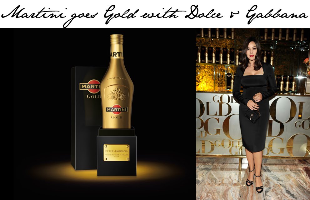Martini Gold by Dolce & Gabbana with an advertisement featuring